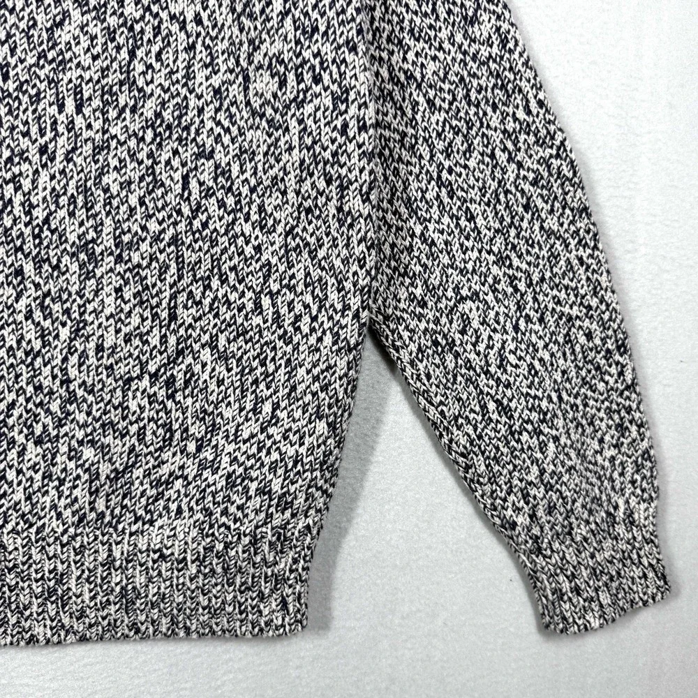J Crew Sweater Mens Large Marled Cotton Crewneck Pullover Chunky Knit Fisherman
